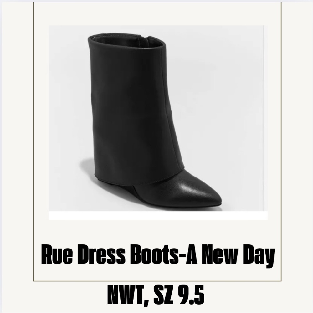 Women's Rue Dress Boots - A New Day Black